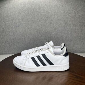 Adidas Grand Court Shoes Women's 8.5 White Black Lace Up Low Sneakers ART F36483